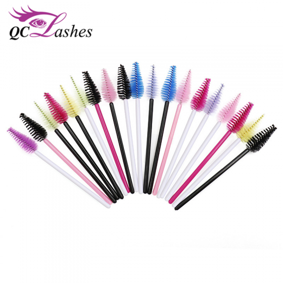 Drop Shape Colorful Plastic Nylon Eyelash Brush Wand